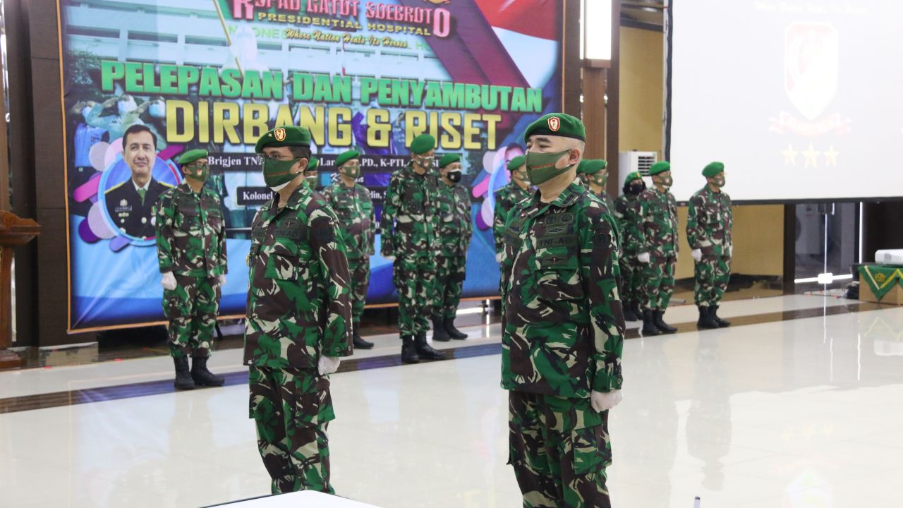 Sertijab Dirbang dan Riset RSPAD Gatot Soebroto