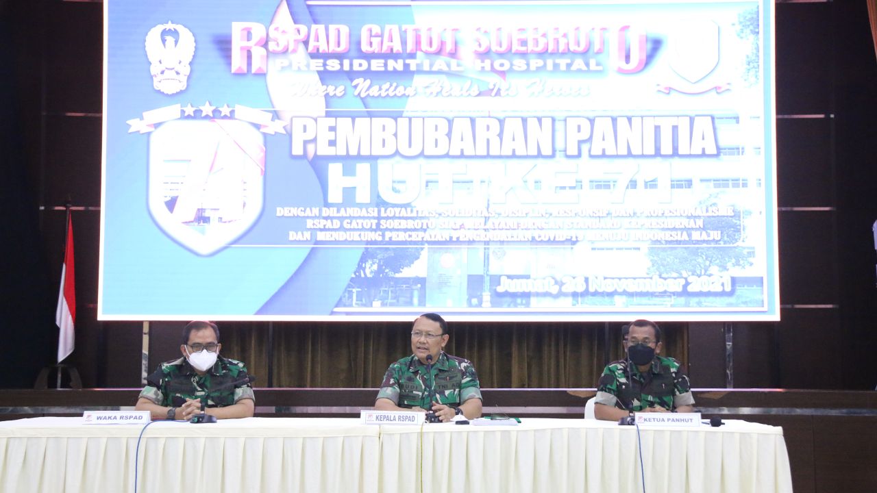 Resmi Berakhir, Panitia HUT ke-71 RSPAD Gatot Soebroto Dibubarkan